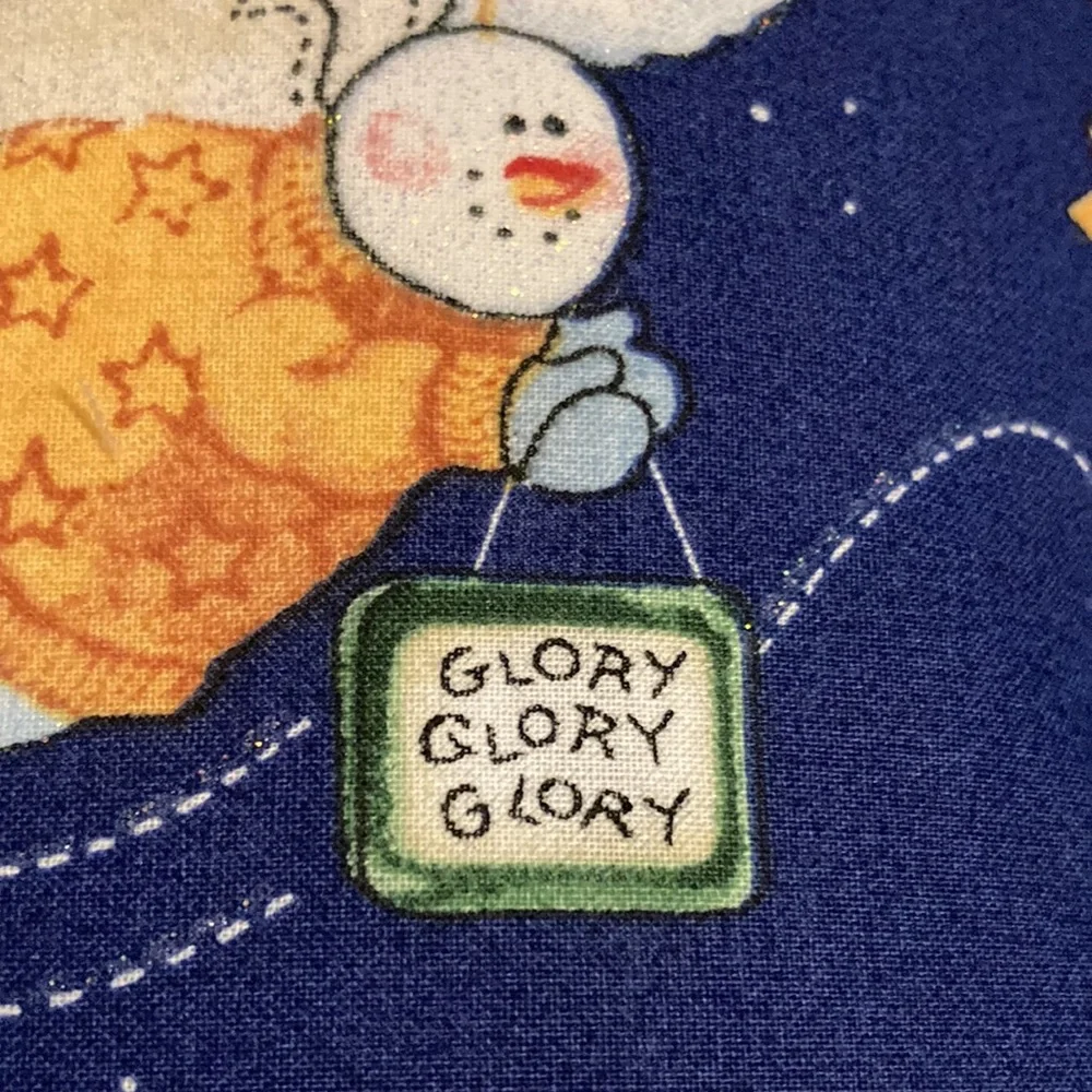 Hand Crafted Flying Angel Snowmen Pillows (2)